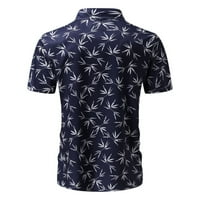 Sdjma Muškarci Havajska majica kratkih rukava od tiskanih ljetnih casual gumba niz majice
