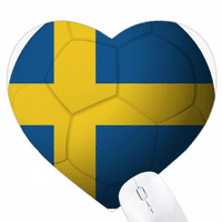 Švedska Nacionalna zastava Soccer fudbalsko srce Mousepad gumeni mat igra