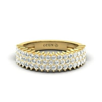 Dijamantni vječni prsten, prsten za djeveruše ružičastog zlata, pravi bijeli dijamantni prsten za za nju, vječni bend