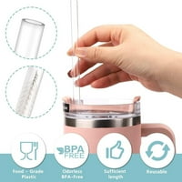 Postavite slamke za šalice Ponovno korišteno BPA Besplatno lako čišćenje Ne, bez mirisa nekice, vodene