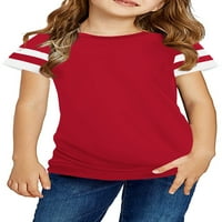 Ybenlow Girls casual majice kratkih rukava Dječji labavi meki prugasti tunički vrhovi veličine 4 godine