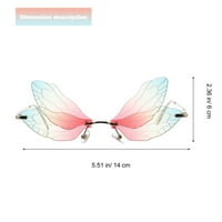 Par Dragonfly Wingle sunčane naočale za naočale bez razine Nepravilne sunčane naočale