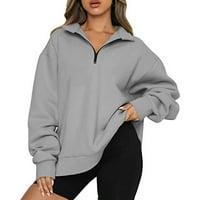 Outfmvch duksevi zip up hoodie prevelizirani polusret duksera za pulover Duksere Trendy bluza dugih