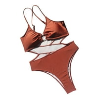 Ženski kupaći kostimi seksi zavoj čvrste boje podudaranje Solid bikini setovi jedno kupalište za žene