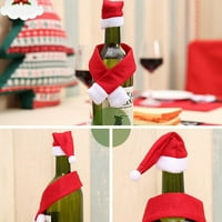 Božićno čišćenje Božićni šešir šal Crveno vino boce Božićni ukrasi