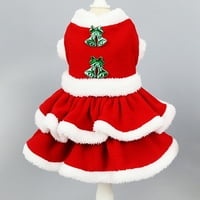Dog Božićna haljina PET Crvena suknja Dog Santa odijelo Pas Topla dukseva Puppy Cat Odjeća zima