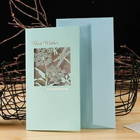 Božićna kartica Bronzing Kraft Papir čestitka Kartica Elegantni šuplji rezbarski biserni blagoslov Universal