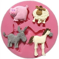 Yuedong 3D životinje ovčje konja svinjski stoka Slicni sapun čokoladni kolač puding muffin kalup ne-štap