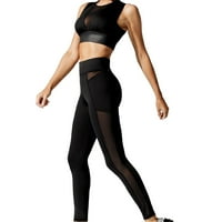 Aoochasliy ženske hlače za čišćenje bočnih mreža Sportske hlače Elastične tanke joge gamaše perspektive