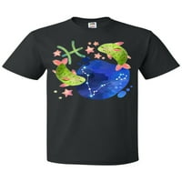 Inktastični Ribe Constellation Zodijac Zign Illustration Majica