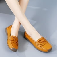 Hoksml Flats Cipele, ženske svestrane ravne cipele meke donje velike veličine casual pune boje cipele kožne cipele na klirensu