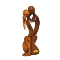 G Collection 12 Drvena ručno izrađena sažetka kipa za ručno izrađena - beskrajna ljubav - poklon umjetnost ukrasna kućna dekor figurica akcent ukras umjetnička djela ručna anketna ljubav