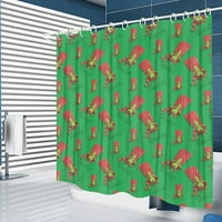 Grinch Božićni ispisani tuš s Curking WC-om Poklopac poklopca za kadu i neklizajuća rug kupaonica Zavjese