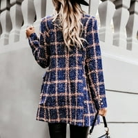 Blazer Women Cutaway dugih rukava Standardna ženska jakna Zimska kaput