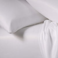 Plišajte plišano bijelo 4-komadno mikrofibar 500g lim za krevet s tkaninom za performanse bez bora,