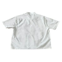 Gwiyeopda Muns Casual posteljina majica s kratkim rukavima, lagana kašika za majicu Henley