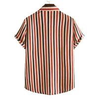Muška posteljina Havajska majica kratka casual rukava bluza majica majica modne tiskarske košulje