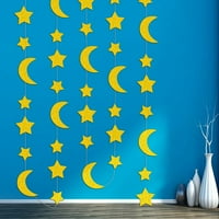 Streamer banner blistavi papir za zagradnje Party pribor Star Moon Festival Povucite zastava za zabavu Srebrni papir