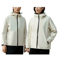 Ženski kaputi lagane zimske modne kapuljače sa kapuljačom čvrsto za planinarenje, tekući bijele jakne