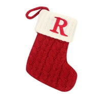 Čarapa za žene, carinjenje božićno pismo ispisano čarapa od vune privjeske božićne ukrase Božićne torbe čarape