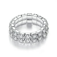Dijamantni prsten od elastičnog prstena s više prsta pomiješan sa automatskim podešavanjem elastičnim prstenom