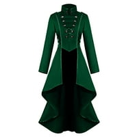 Cleance Women Steampunk Viktorijanska jakna Gothic Carkoat kostim Vintage Tuxedo Renesansne uniforme