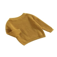 Toddler Baby Boy Girl Jesen zimski plemen džemper s dugim rukavima pulover pulovernog u boji gornji