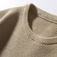 Prevelizirani džemperi za muškarce Boja patchwork džemper pletene džumper pulover tiskani dugi rukav