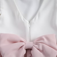 Canrulo Little Girls Ljetna haljina ruffle rukave Okrugli vrat čipka Tutu haljina ružičasta 2- godina