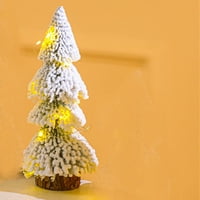 Minijaturni božićni stablo Snježni ukrasi sa drvenim osnovama za minijaturne scene, božićno izrađivanje