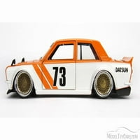 Datsun Widebody 73, narandžasta w Bijela - Jada 98556DP - Discast Model Model igračka automobila
