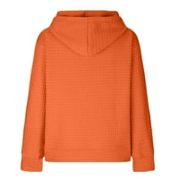 Ženski pulover sa kapuljačom nacrtač ležerne posade CREW izrez Dan zahvalnosti Odštampeni dugi rukav dugački duksevi kapuljača Fall Orange XXL
