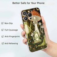 Yoga Frog Petnica za iPhone Pro, estetski umjetnički dizajn uzorak mekani puni poklopac branika TPU
