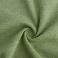 Ljetni vrhovi za žensku pulover bluzu okruglog dekolte kratkih rukava čvrsto zeleno l