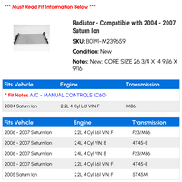 Radijator - kompatibilan sa - Saturn Ion 2006