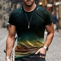 Odeerbi Ljetne grafičke majice za muškarce Casual okruglog vrata 3D bluza za ispis kratkih rukava Sportski