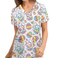 Zermoge kratki rukav T-majice vrhovi bluze za žene, žene Plue Veličina životinjskim printom casual kratkih