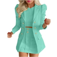 Levmjia ženska jakna za blejler Business kaput modni ispis dugih rukava Ovratnik casual kratka suknja