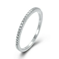 Jednostavan dijamantski vjenčani prsten visokog stupnja cirkonskih prstenastih nakita
