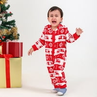 Anuirheih Xmas PJS postavljen dječji dječaci Djevojke Božić Cuted Elk Snowflake Print Romper Porodični