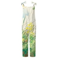 Ženski ljetni kombinuiti podesivi kaiš vrećični široki nogovi na plaži ROMPER casual labavi cvjetni print boemskim bibm kombinezonima za žene