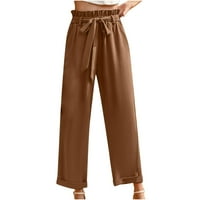 Ženske hlače Ležerne modne modne žene plus veličine crteže casual solidne elastične struk džep labave hlače ženske hlače