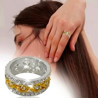 Simu nehrđajući čelični prstenovi za muškarce Žene Legura dijamantski prsten Popularni izvrsni prsten jednostavan modni nakit Popularni dodaci Svakodnevni prsten za žene minimalistički personalizirani nakit