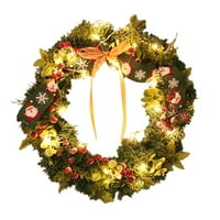 Božićni dekor vijenac za prednje vrata Božićni božićni ukrasi božićni drveni vijenac viseći zidni ukras