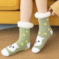 PLOKNPLQ Čarape za žene Sliper Čarape Početna Podne čarape Zimske tople nejasne obložene čarape Super
