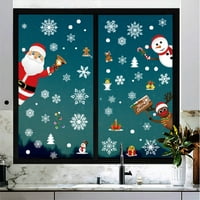 Tianlu božićne naljepnice za ukrašavanje prozora, PVC dvostrane prozore naljepnice za višekratnu pahuljicu