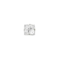 Jewels Sterling Silver Square Podesite naušnice CZ