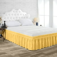 Omotajte oko kreveta suknja Zlatna kraljevina veličine prilagođena padom, mekani dvostruki četkica Kvalitet