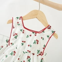Ležerna odjeća za djevojčice Toddler Summer Cherry bez rukava Torbe kratke hlače Dvije odjeće za plažu