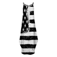 Maxi sandresses za žene Ležerne ljetne američke haljine Žene 4. srpnja Zvezde i pruge Patriots Plus